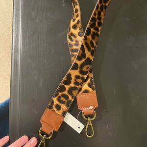 Madewell Leopard purse strap NWT